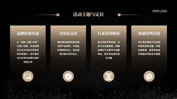 黑金简约风招商发布会PPT模板