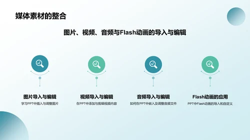 蓝色渐变风教学各学科PPTPPT模板