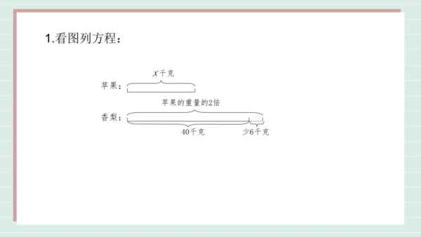 用方程解决问题 例7