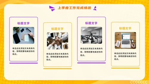 橙黄色电商季度工作报告工作总结PPT模板