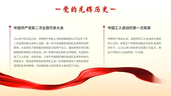 时尚大气峥嵘岁月光辉历程七一建党节向伟大的党献礼PPT模板