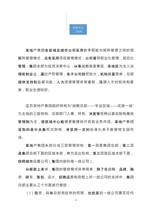 某地产集团公司组织架构初稿