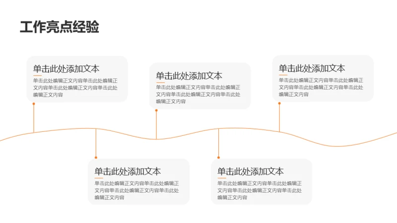 灰色扁平风5项图示业绩亮点