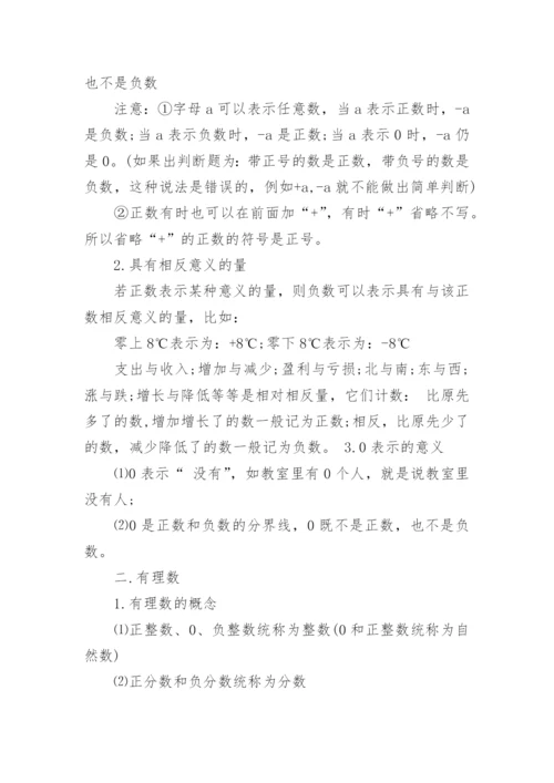 初一下册数学知识点总结归纳.docx