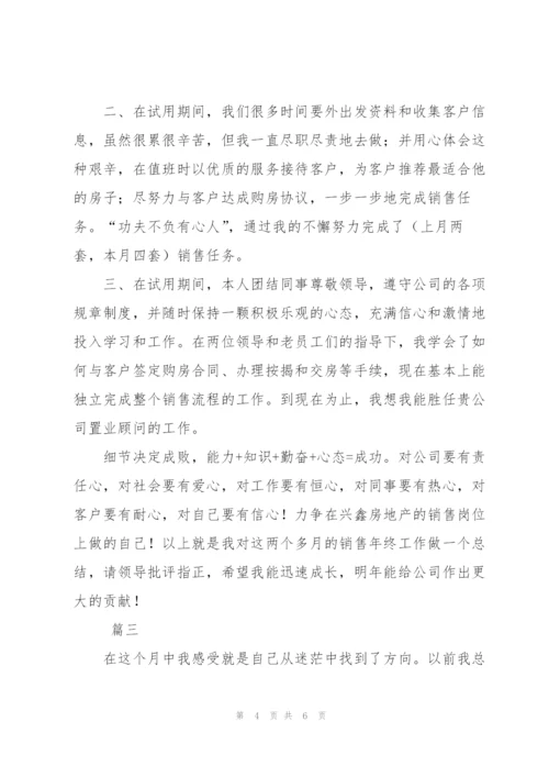 置业顾问月度工作总结范文三篇.docx