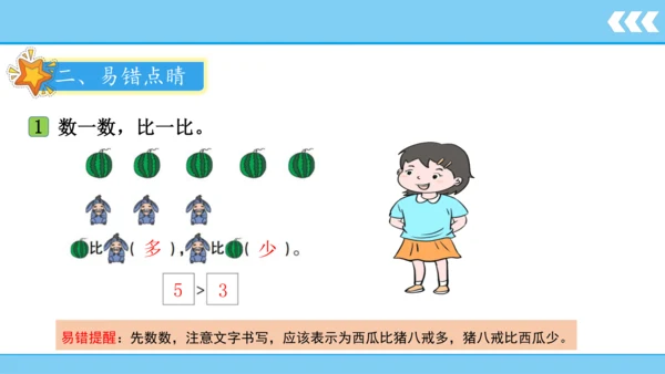 人教版数学一年级上册3 5以内数的认识和加减法第2课时 比大小  课件（共21张PPT）