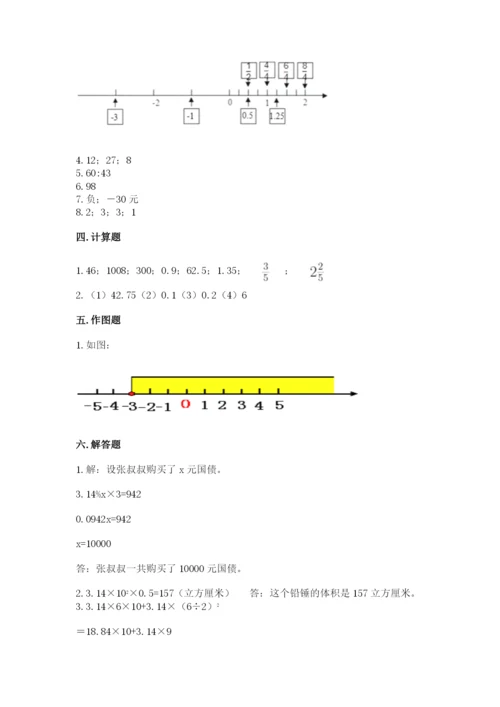小升初六年级期末试卷含答案（巩固）.docx