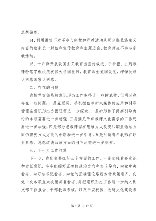 学校意识形态工作总结范文.docx