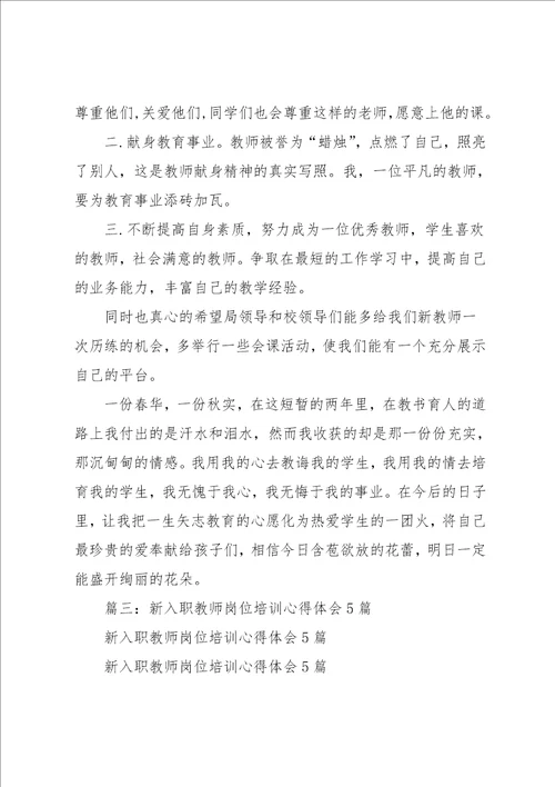 新教师教学心得体会共5篇