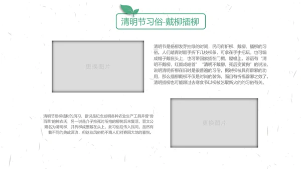 中国传统节气清明节介绍宣传清明踏青PPT模版