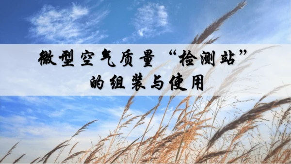 跨学科实践活动1  微型空气质量“检测站”的组装与使用课件(共17张PPT内嵌视频)