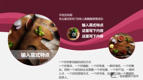 餐饮小店创业计划书通用PPT模板