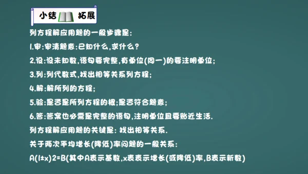 中小学数字课一元二次方程教学通用PPT课件
