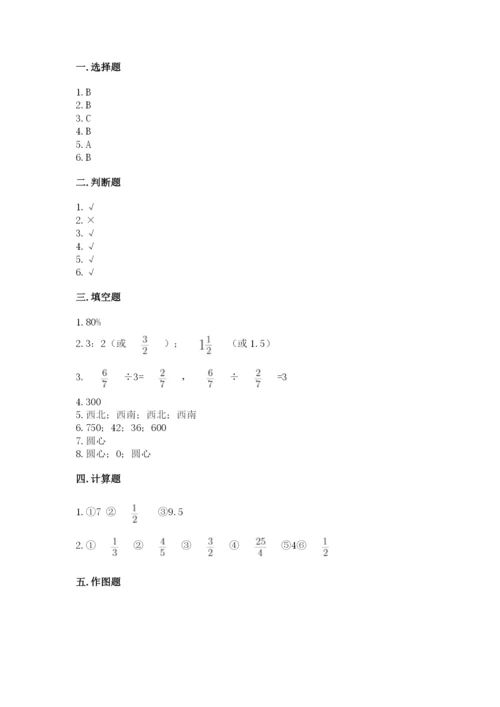 人教版六年级上册数学期末测试卷及答案【网校专用】.docx