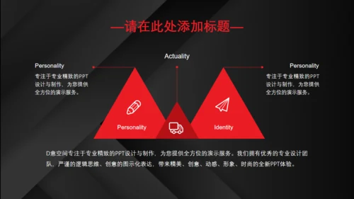 红黑配色高级质感商业计划通用PPT模板