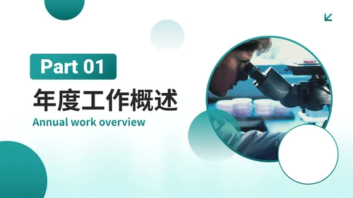 墨绿简约几何医学医疗工作总结PPT模板