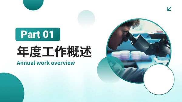 墨绿简约几何医学医疗工作总结PPT模板