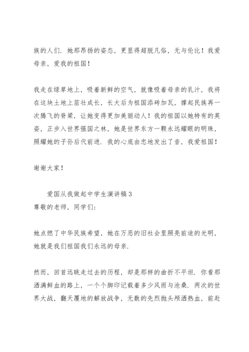 爱国从我做起中学生演讲稿.docx