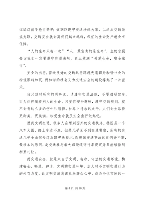 关爱生命,安全出行.docx