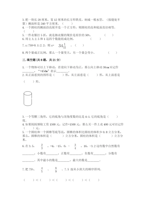 人教版六年级下册数学期末测试卷（能力提升）word版.docx