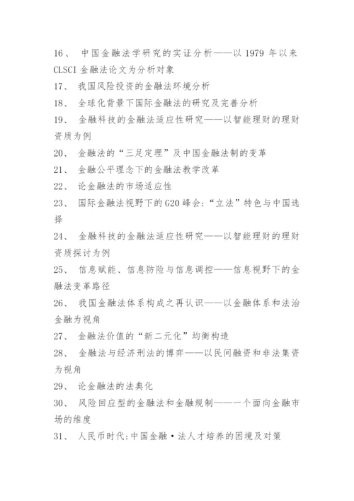 金融学论文题目选题方向.docx