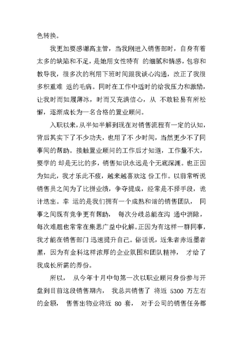 置业顾问年总结