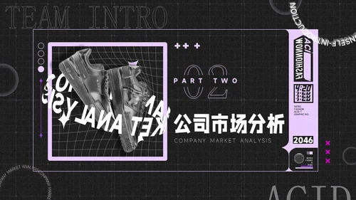 酸性风时尚潮牌鞋品牌介绍通用PPT模板