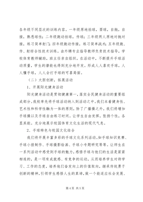 创造校园手球项目的操作与思考.docx