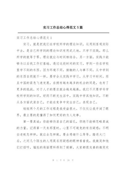 实习工作总结心得范文5篇.docx