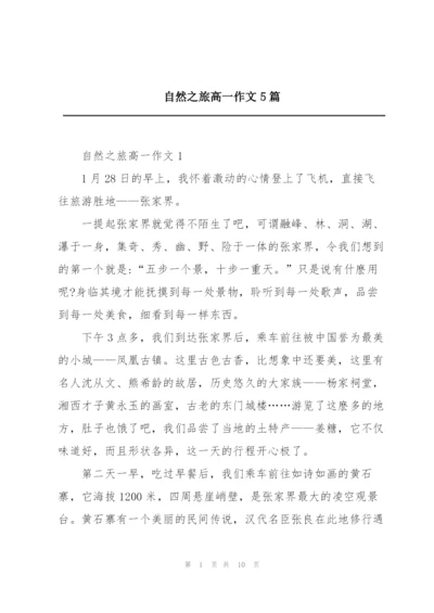 自然之旅高一作文5篇.docx