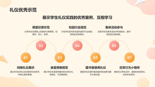 橙色卡通风小学生文明礼仪教育培训课件PPT模板