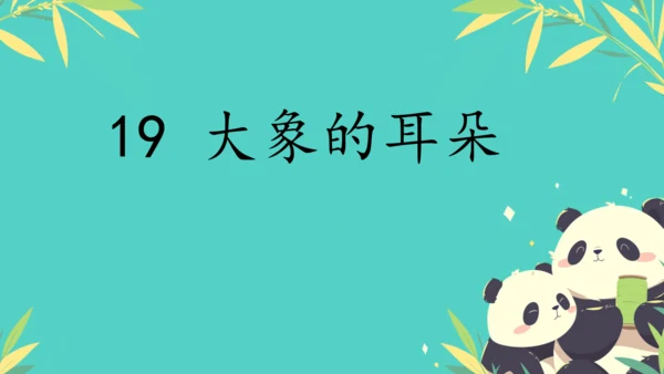 19大象的耳朵  课件