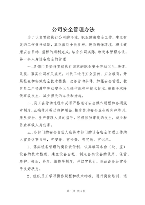 公司安全管理办法 (2).docx
