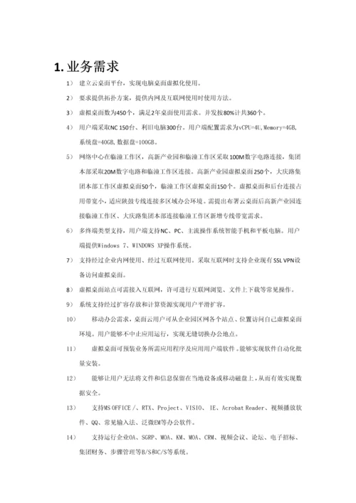 VDI云桌面关键技术专项方案.docx