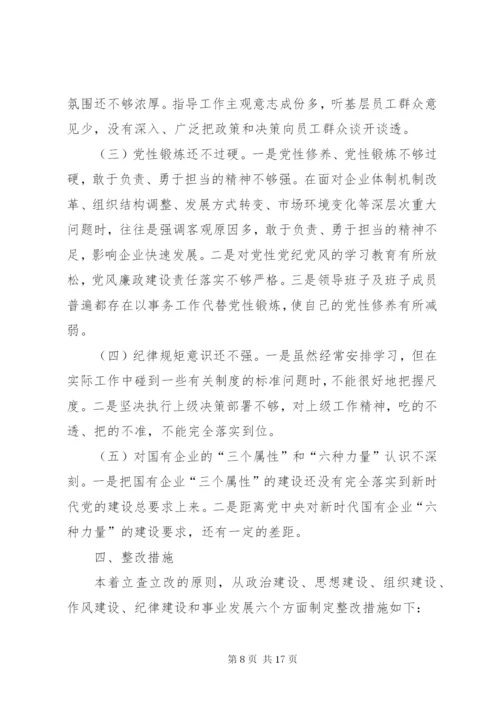 [最新巡视整改专题民主生活会对照检查材料分析].docx