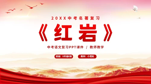 红色党建山河绸缎学校教师教学中考名著红岩复习课件中考语文复习课件