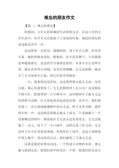 难忘的朋友作文.docx