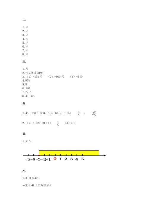 小学六年级升初中模拟试卷含完整答案【易错题】.docx