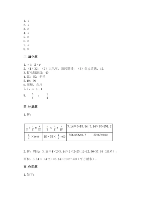 2022人教版六年级上册数学期末卷精品加答案.docx