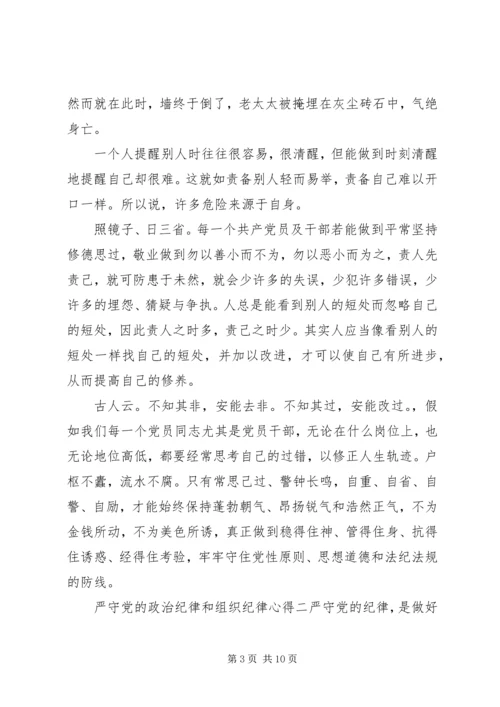 严守党的政治纪律和组织纪律心得.docx