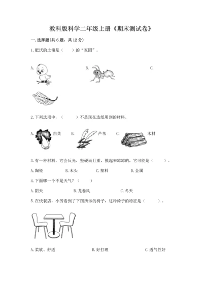 教科版科学二年级上册《期末测试卷》附完整答案（考点梳理）.docx