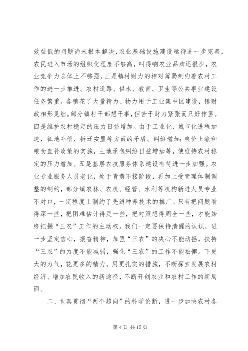 农村工作电视会议发言范文.docx