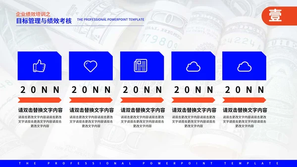 蓝色商务风企业管理培训PPT模板