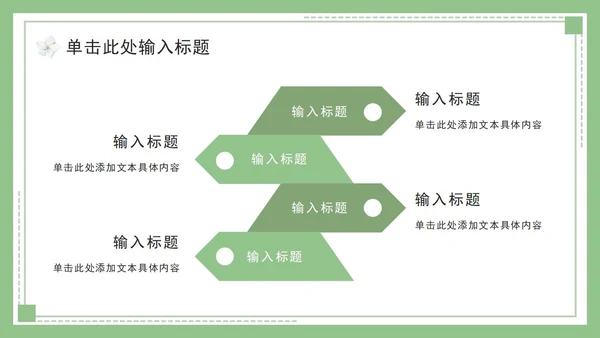 绿色简约小清新花卉教育教学PPT模板