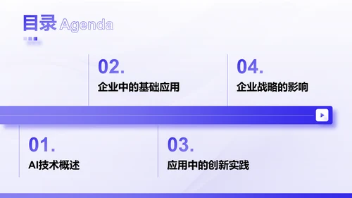 紫色商务风AI技术企业级应用报告PPT模板