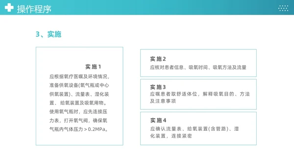 蓝色简约医疗成人氧气吸入疗法护理课件PT护理查房