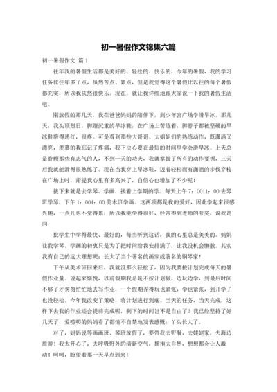 初一暑假作文锦集六篇.docx