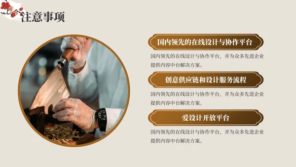 红棕色中医药产品介绍PPT模板