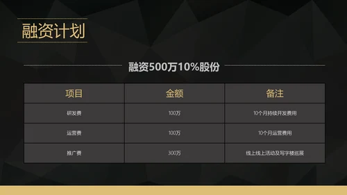 互联网APP融资路演创业计划书PPT模板