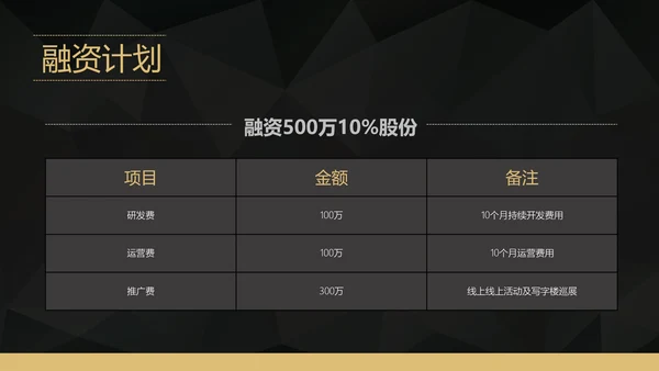互联网APP融资路演创业计划书PPT模板